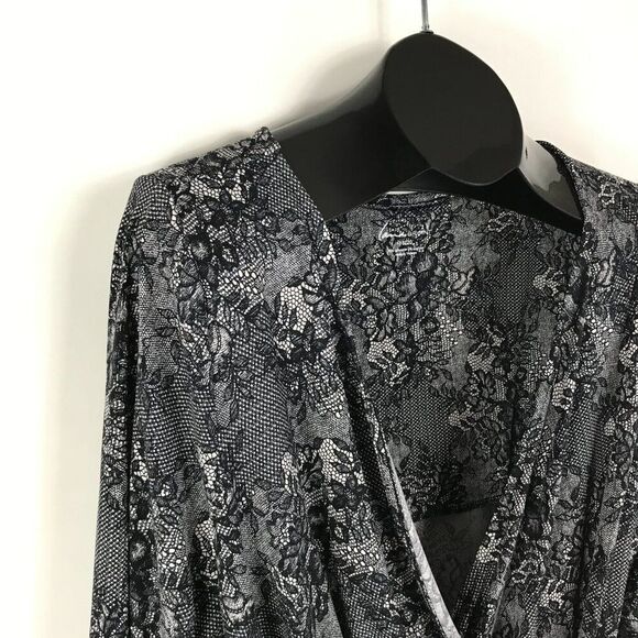 Lane Bryant Floral Faux Wrap Blouse Women's Plus Size 18/20 Surplice Career - Picture 5 of 11